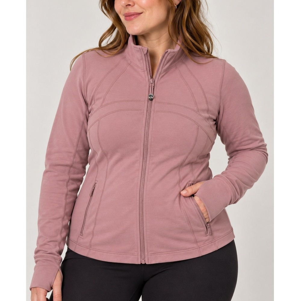 Lululemon Define Jacket Luon Vintage Mauve Dusty Rose Full Zip Size 12